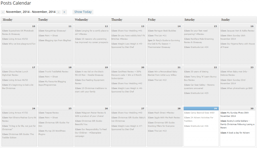 Organise Blogging