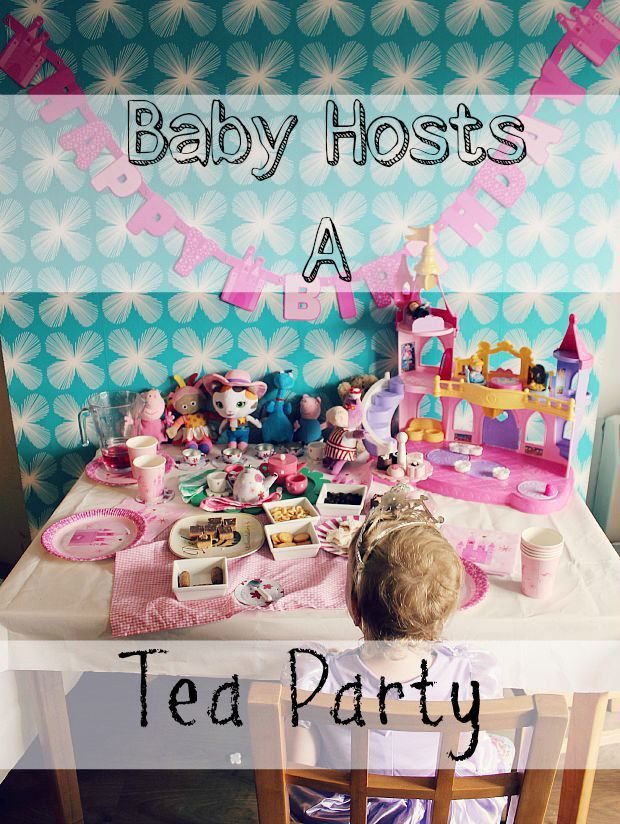 Baby hosts a tea party