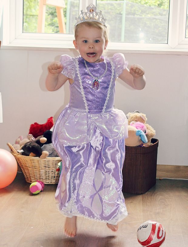 Baby hosts a tea party