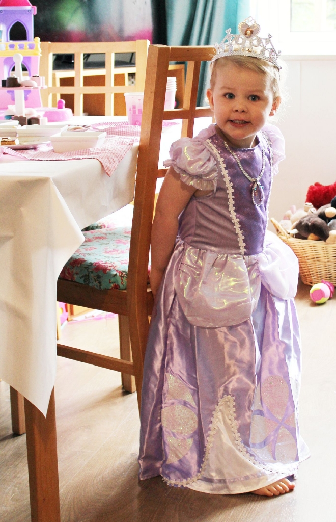 Baby hosts a tea party