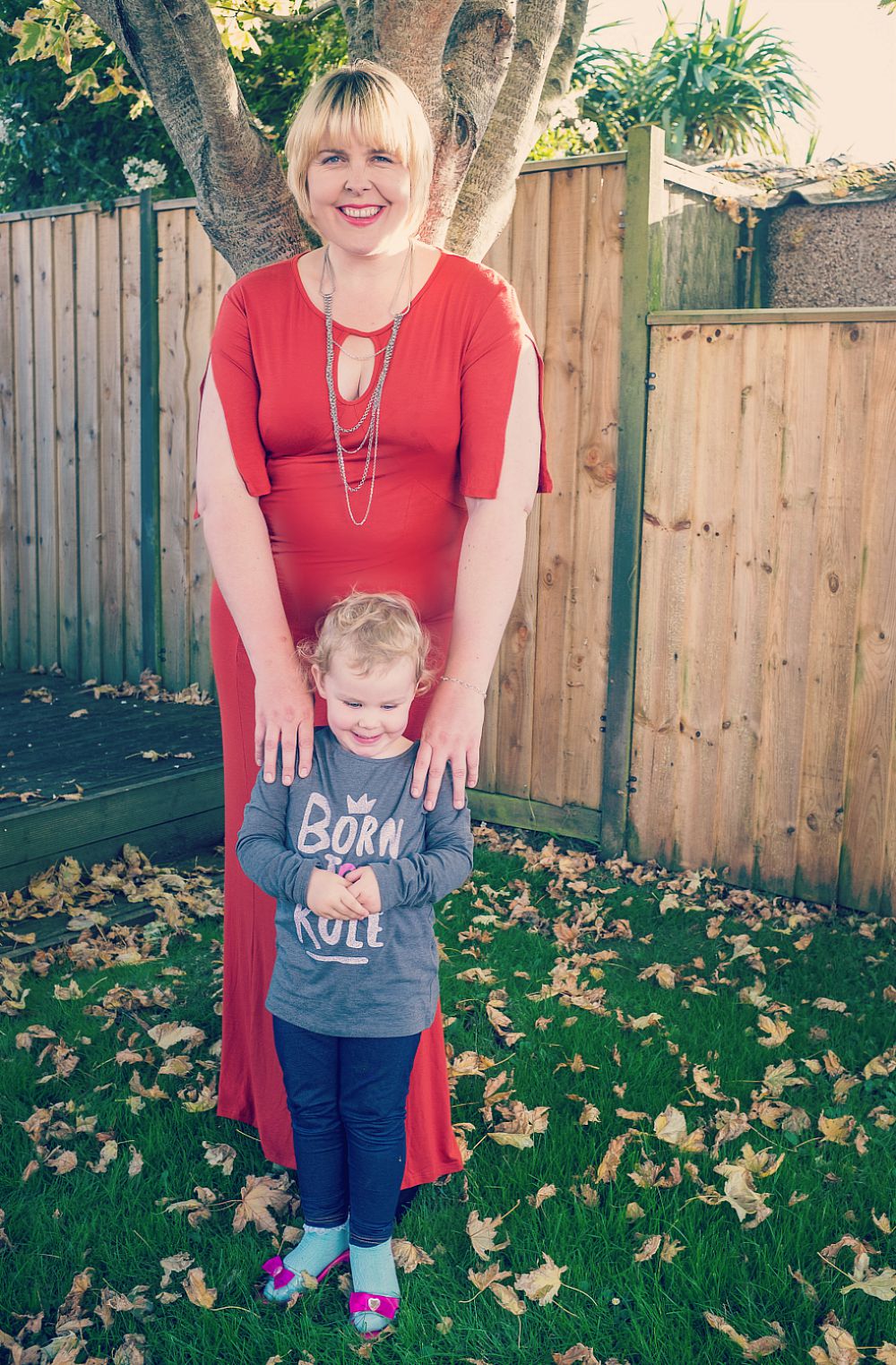 Organe dress with Baby