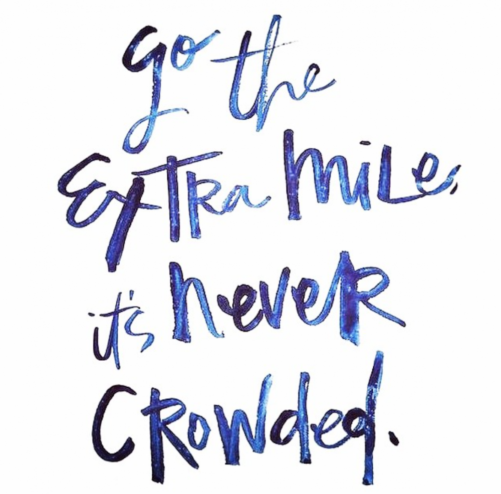 go the extra mile